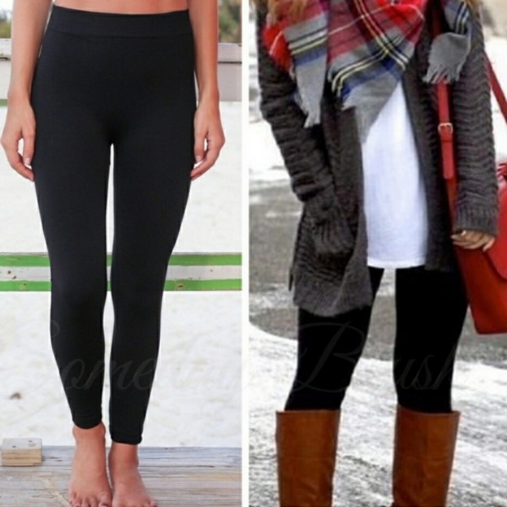 ❗SOLD OUT❗High Rise Fleece Lined Leggings - Picture 2 of 10